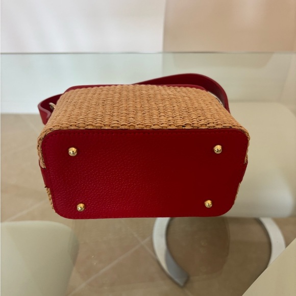 Red leather raffa crossbody - Picture 2 of 6